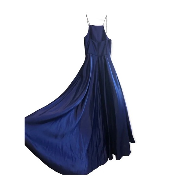 Royal Blue Satin dress - Picture 3 of 6